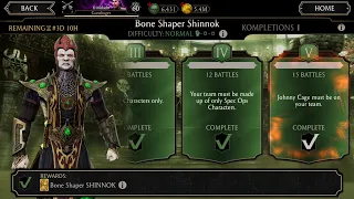 MK Mobile Bone Shaper Shinnok Challenge Boss Fight Normal Difficulty