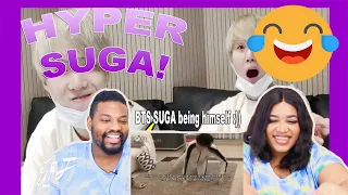 BTS SUGA being himself :))| REACTION