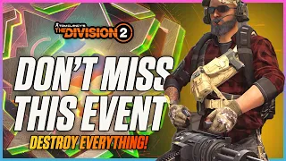 Destroy NPC'S With TRIPLE THE DAMAGE! The Division 2 Hollywood Global Event Minigun Build! NEW BUFFS