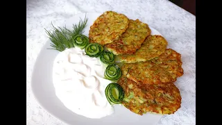 Оладьи из кабачков и картофеля/Pancakes from zucchini and potatoes