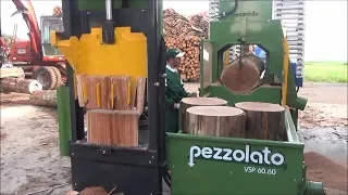 Amazing Automatic Firewood Processing Machine, Modern Wood Cutting Chainsaw Machines Process