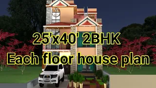 25' x 50'  House Design (25'x35') | 2BHK house plan! 3D Elevation With Interior | R-Design