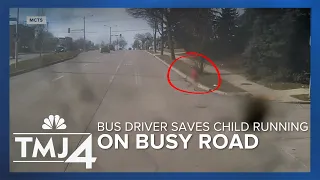 Bus driver saves child found running half-clothed on busy road