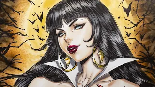 Vampirella | Inks & Copic Markers [Timelapse]