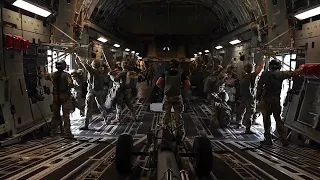 Airborne Operations - Paratroopers Static Line Jump From C 17