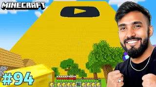 I BUILD A YOUTUBE GOLD PLAY BUTTON | MINECRAFT GAMEPLAY #94 | TECHNO GAMERZ