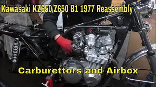 Kawasaki KZ650/Z650 B1 1977 Reassembly - Carburettors and Airbox - part 85