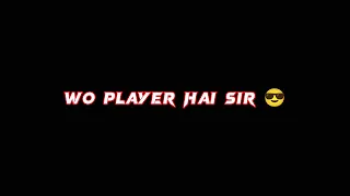 Wo Player Hai Sir🥀 | free fire song status | free fire status | ff status