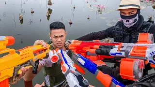 Superheroes Nerf: Captian X-Shot Nerf Guns Fight Against Criminal Group The War #3 + More Stories