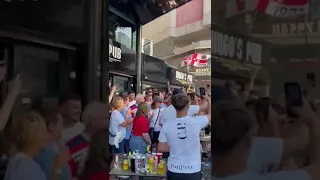 England Fans in Malta with a song for Bukayo Saka