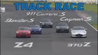 Track Race #48 | Z4 vs 370Z vs Boxster vs Cayman vs 911