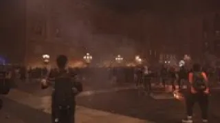 Barcelona crowds clash with police over restrix
