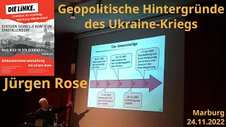 Geopolitische Hintergründe des Ukraine-Kriegs - Vortrag von Jürgen Rose in Marburg am 24.11.2022