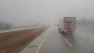 Driving A semi Truck Into A Semi Truck Destroying Storm. I-70 Westbrook and Down!!