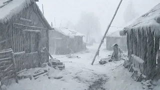 Heavy snowstorm somewhere in Siberia┇Blizzard Sounds for Sleeping┇Howling Wind & Blowing Snow