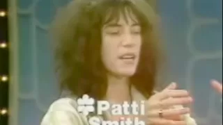 Patti Smith on talk show promoting her book Babel