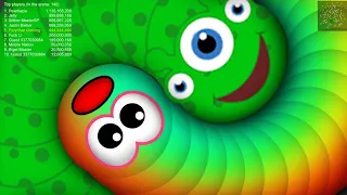 🐍WormsZone.io ❤001 Slither Snake Top01 /Best World Record Snake Epic cacing WormsZoneio #146