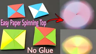 How to Make a Paper Spinning Top Easy? Easy Paper Crafts Without Glue / Squid Game paper toy