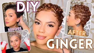 first stop on my DIY blonde pixie journey... orange! | GINGER CURLY PIXIE