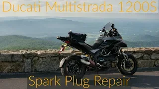 Ducati Maintenance: Replacing Multistrada 1200S Spark Plugs.