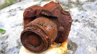 Full restoration of old rusty NIKON cameras found in landfills