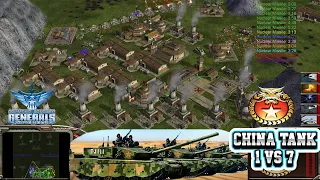 Command Conquer Generals Zero Hour - China Tank General 1 vs 7 HARD Generals Gameplay ZH P14