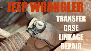 Jeep Transfer Case Linkage Repair - Super Easy! Jeep Wrangler JK 2008.