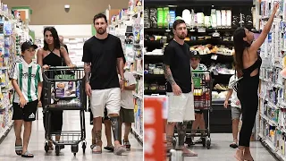 Messi was spotted shopping in Miami Publix with his wife and children