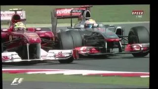 Massa and Hamilton crashes 2011