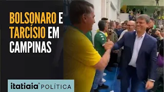 BOLSONARO SE ENCONTRA COM TARCÍSIO EM AÇÃO EM PROL DO RS EM CAMPINAS