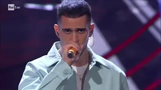 Mahmood canta "Gioventù bruciata" - Sanremo Giovani 21/12/2018