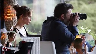 Jennifer Lopez and Ben Affleck Enjoying Dinner at the Gatto Nero Restaurant in The Cernobbio.