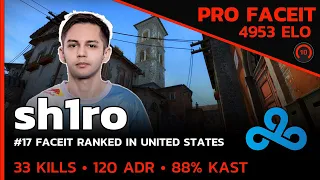 sh1ro Cloud9 GOES NUCLEAR on FACEIT☢️ (INFERNO) FACEIT LVL 10 / CSGO POV / Jun 7, 2023