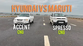 DRAG RACE : Hyundai Accent Vs Maruti Suzuki Spresso | Hyundai 👎🏻Amazing Result |Khushal Dagar