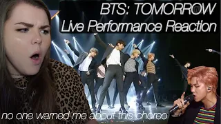 BTS: Tomorrow Comeback Stage Reaction | jungkook do be wildin' with this choreo