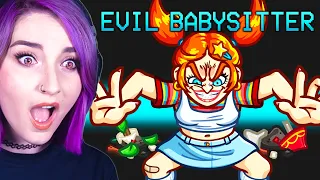 I DESTROY my EVIL BABYSITTER in AMONG US?!