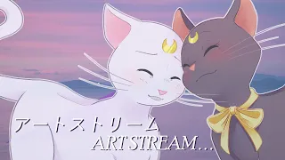Februart Patreon【Art Stream】 With Luna and Artemis