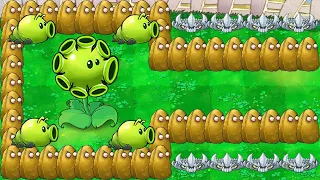 Plants Vs Zombies: Survival Day But Mutant Green Peashooter - Repeater