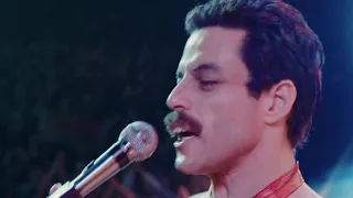 Bohemian Rhapsody 2018 "we will rock you" scene