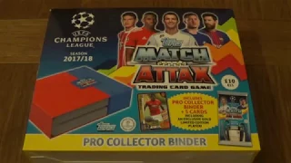 PRO COLLECTOR BINDER OPENING!!! SWAP & STORE UEFA MATCH ATTAX CHAMPIONS LEAGUE 2017/18 UK Edition