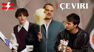 David Harbour, Finn Wolfhard ve Joe Keery demogorgonlardan korunmayı öğretiyor! Türkçe Altyazılı