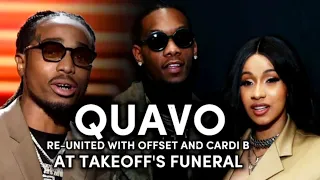 Quavo  Reunites With Offset and Cardi B At  TAKEOFF Funeral