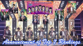 ANNOUNCEMENT OF 2nd RANKING | TOP 7 Dream Chasers based on Mentors + Public Votes # dreammaker