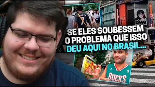 CASIMIRO REAGE: JAPÃO É TÃO DOIDO COMO DIZEM? TEMPERO SABOR...💩 | Cortes do Casimito