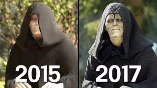 Emperor Palpatine Battlefront 1 (2015) vs Battlefront II (2017) Graphics Comparison