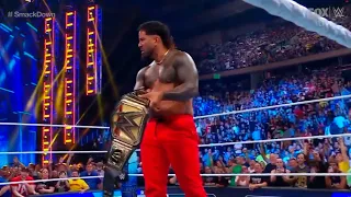 Jey Uso attacks Roman Reigns and steals his title - WWE SmackDown 7/7/2023