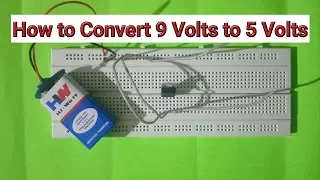 DC to DC Converter 9v to 5v using IC 7805 | 5v from 9v Battery using 7805 Voltage Regulator IC