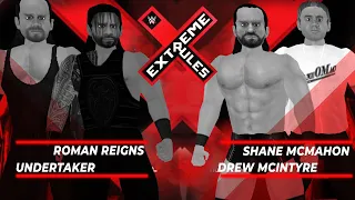 Undertaker & Roman Reigns vs. Drew McIntyre & Shane McMahon - WWE Extreme Rules 2019 | WR3D 2K20