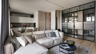AESTHETICS OF URBAN COMFORT at 75 m | Modern style interior design, apartment overview, room tour