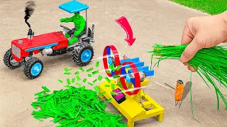 Diy mini tractor making chaff cutter machine for farm animals | top most creative diy tractor